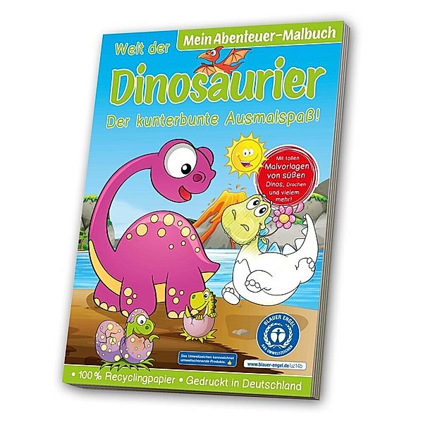 Malbuch Blauer Engel: Dinosaurier