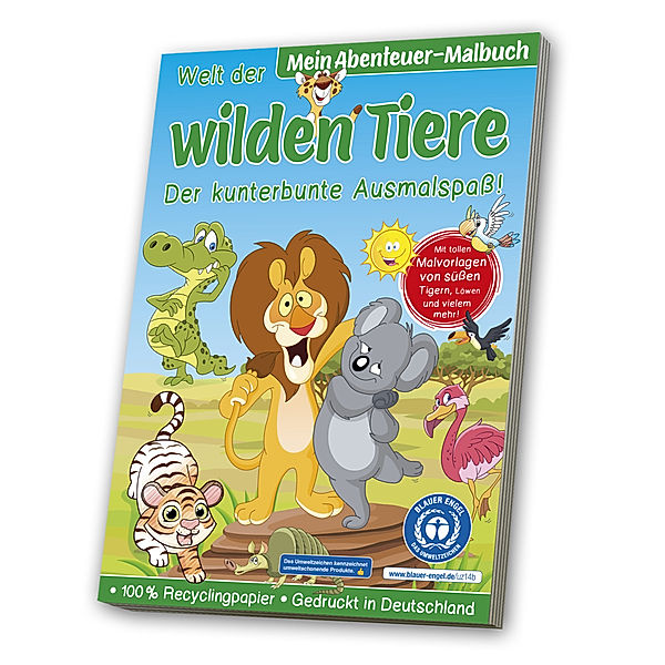 Malbuch Blauer Engel: Wilde Tiere