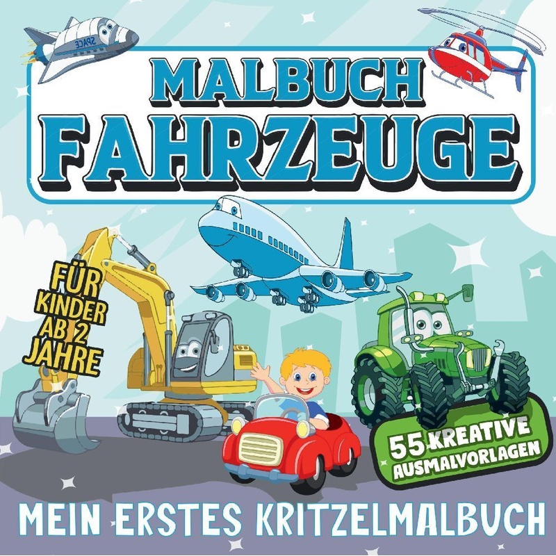 Image of Malbuch Fahrzeuge - Mein Erstes Kritzelmalbuch. - S&L Inspirations Lounge, Kartoniert (TB)