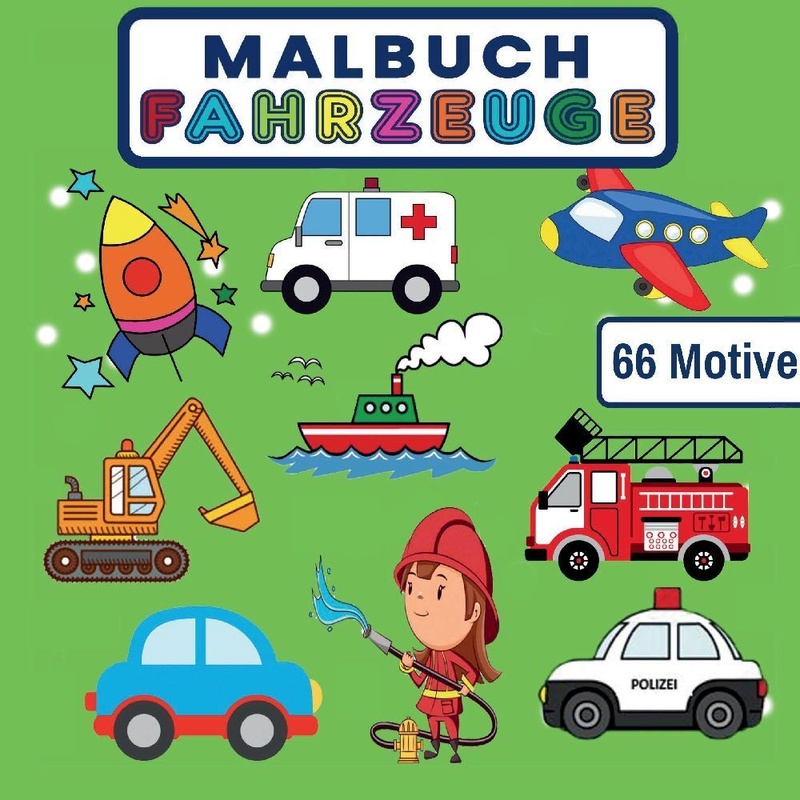Image of Malbuch Fahrzeuge Mit 66 Motive Auf 136 Seiten - S&L Inspirations Lounge, Kartoniert (TB)