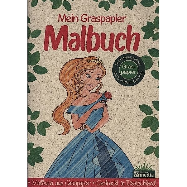 Malbuch Graspapier - Prinzessin