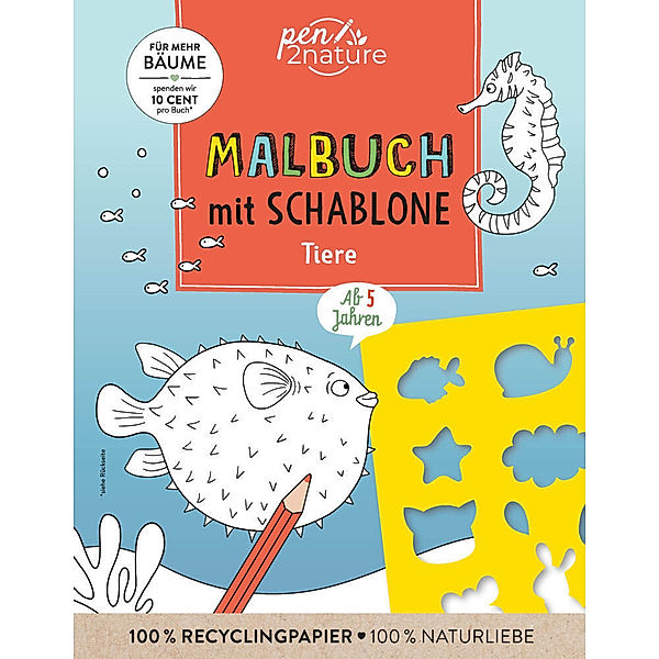 Malbuch mit Schablone. Tiere, pen2nature