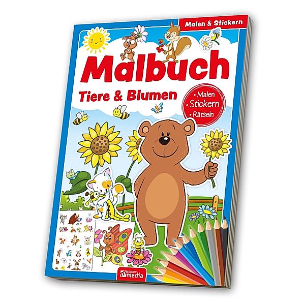 Malbuch Tiere & Blumen