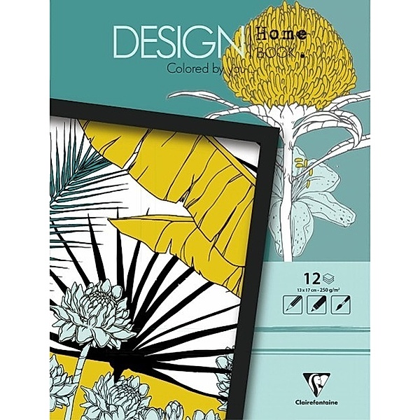 Malbücher verleimt für Erwachsene: Design Home Book Pflanzen