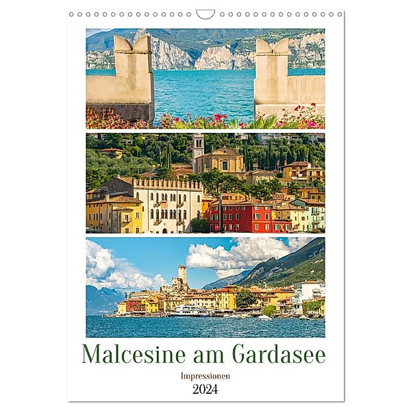 Malcesine am Gardasee - Impressionen (Wandkalender 2024 DIN A3 hoch), CALVENDO Monatskalender, Calvendo, Nina Schwarze