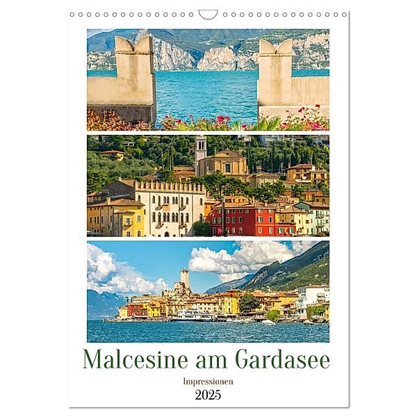 Malcesine am Gardasee - Impressionen (Wandkalender 2025 DIN A3 hoch), CALVENDO Monatskalender, Calvendo, Nina Schwarze