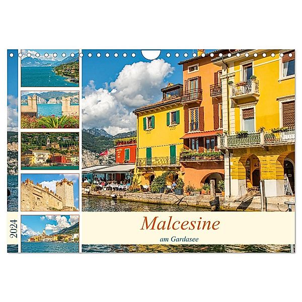 Malcesine am Gardasee (Wandkalender 2024 DIN A4 quer), CALVENDO Monatskalender, Calvendo, Nina Schwarze