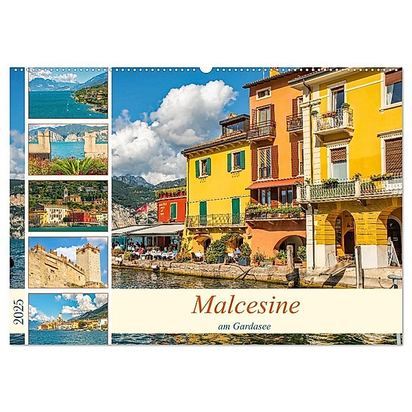Malcesine am Gardasee (Wandkalender 2025 DIN A2 quer), CALVENDO Monatskalender, Calvendo, Nina Schwarze