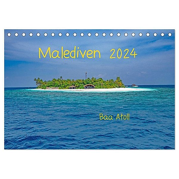 Malediven - Dreamland (Tischkalender 2024 DIN A5 quer), CALVENDO Monatskalender, Peter Hennrich