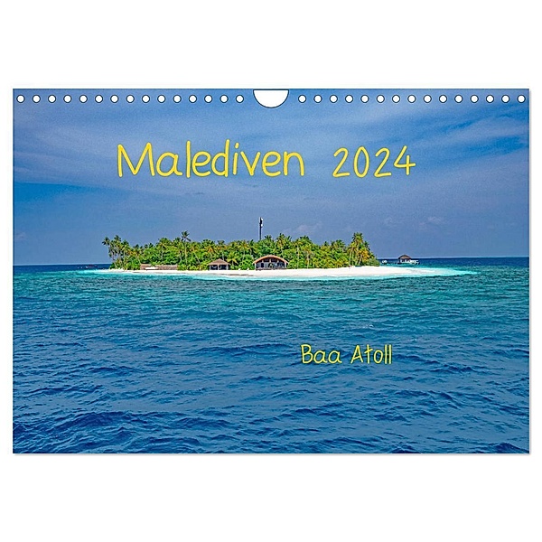 Malediven - Dreamland (Wandkalender 2024 DIN A4 quer), CALVENDO Monatskalender, Peter Hennrich