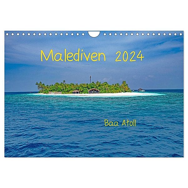 Malediven - Dreamland (Wandkalender 2024 DIN A4 quer), CALVENDO Monatskalender, Peter Hennrich