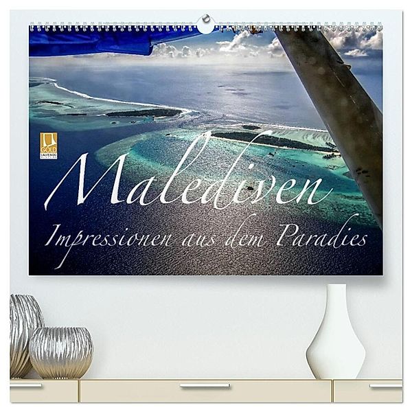 Malediven Impressionen aus dem Paradies (hochwertiger Premium Wandkalender 2024 DIN A2 quer), Kunstdruck in Hochglanz, Thomas Marufke