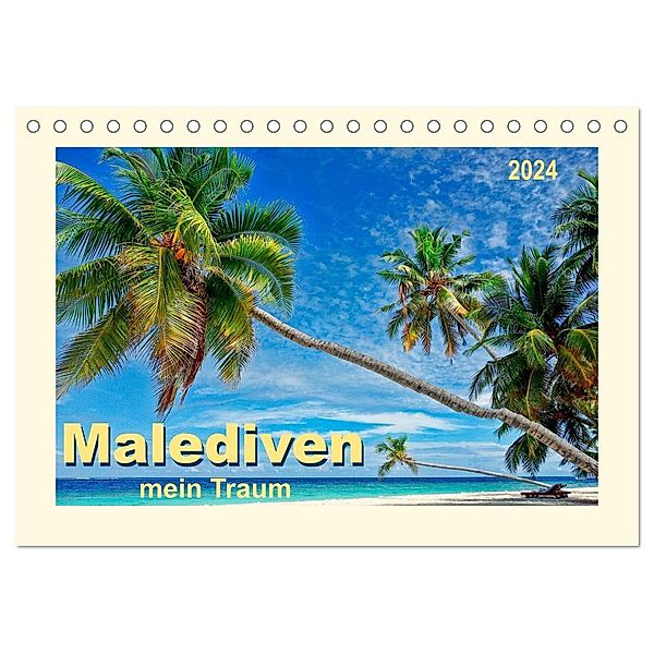 Malediven - mein Traum (Tischkalender 2024 DIN A5 quer), CALVENDO Monatskalender, Peter Roder