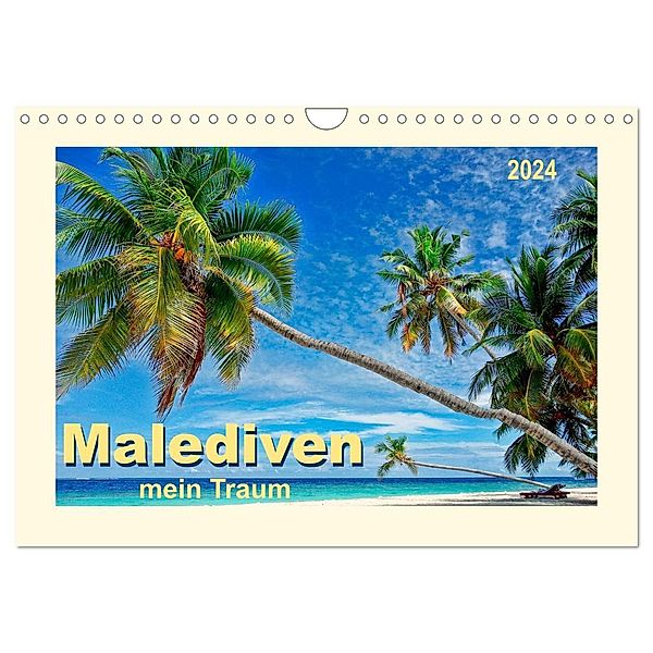 Malediven - mein Traum (Wandkalender 2024 DIN A4 quer), CALVENDO Monatskalender, Peter Roder