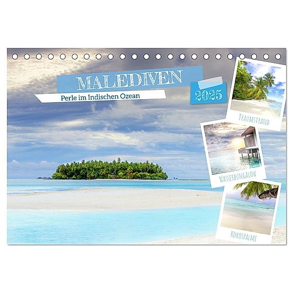 Malediven, Perle im Indischen Ozean (Tischkalender 2025 DIN A5 quer), CALVENDO Monatskalender, Calvendo, Tilo Grellmann Photography