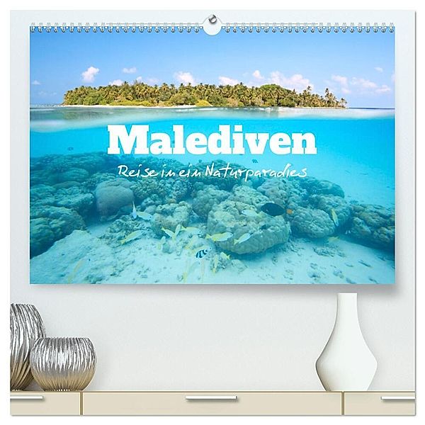 Malediven - Reise in ein Naturparadies (hochwertiger Premium Wandkalender 2024 DIN A2 quer), Kunstdruck in Hochglanz, Matteo Colombo