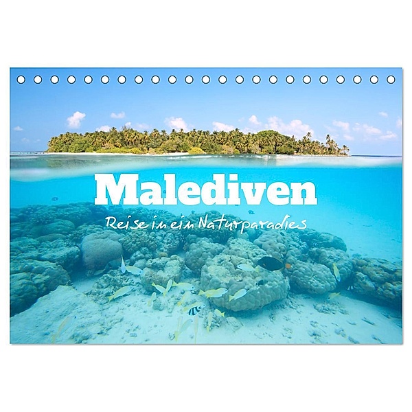 Malediven - Reise in ein Naturparadies (Tischkalender 2025 DIN A5 quer), CALVENDO Monatskalender, Calvendo, Matteo Colombo