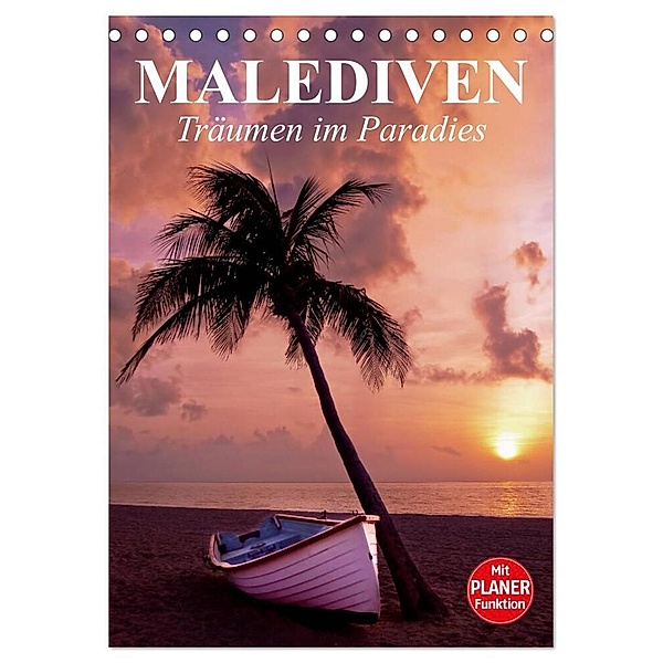 Malediven - Träumen im Paradies (Tischkalender 2024 DIN A5 hoch), CALVENDO Monatskalender, Elisabeth Stanzer
