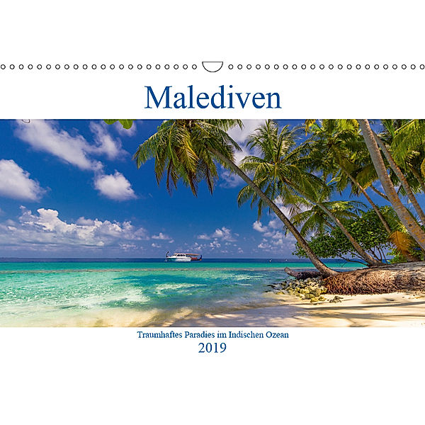 Malediven - Traumhaftes Paradies im Indischen Ozean (Wandkalender 2019 DIN A3 quer), Elly Heuvers