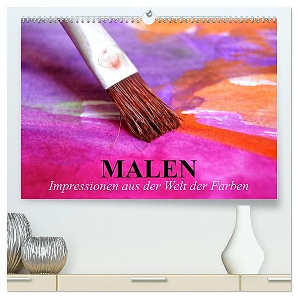 Malen. Impressionen aus der Welt der Farben (hochwertiger Premium Wandkalender 2024 DIN A2 quer), Kunstdruck in Hochglanz, Elisabeth Stanzer