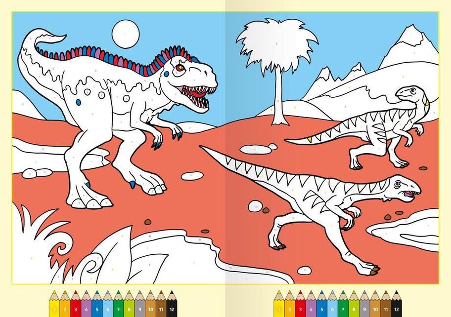 Malen nach Zahlen ab 5: Dinosaurier Buch versandkostenfrei bei Weltbild.de  bestellen
