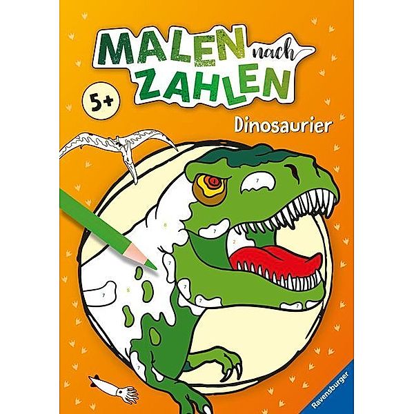 Malen nach Zahlen ab 5: Dinosaurier