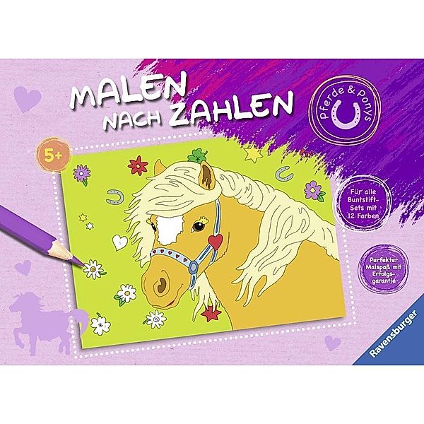 Malen nach Zahlen ab 5 Jahren: Pferde und Ponys