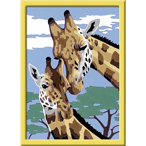 Malen nach Zahlen - Jeder kann malen (Mal-Sets), Bildgröße: 13 x 18 cm: 99. Jahrgang Süße Giraffen