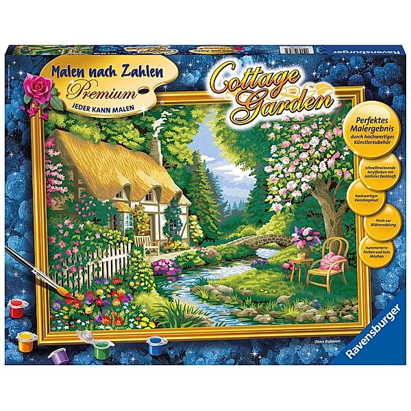 Malen nach Zahlen - Jeder kann malen (Mal-Sets), Bildgröße: 30 x 40 cm: Ravensburger Malen nach Zahlen 28843 - Cottage Garden - ab 14 Jahren