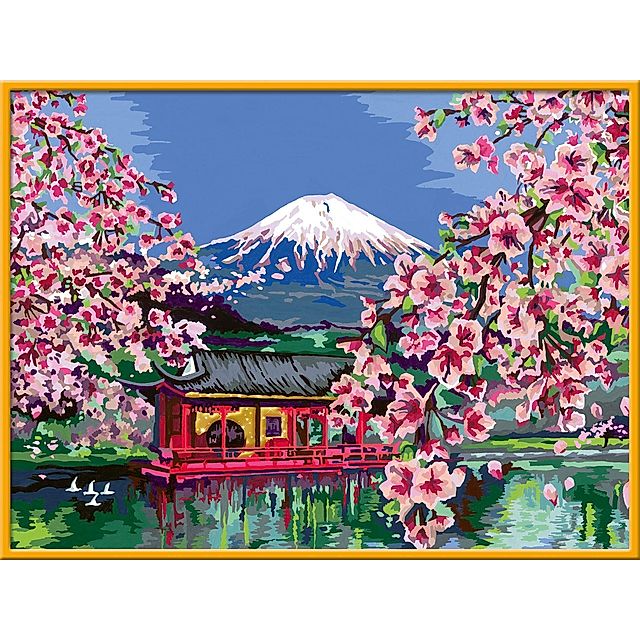 Malen nach Zahlen - Jeder kann malen Mal-Sets, Bildgröße: 30 x 40 cm:  Ravensburger Malen nach Zahlen 28841 - Japanische Kirschblüte - ab 14  Jahren | Weltbild.de