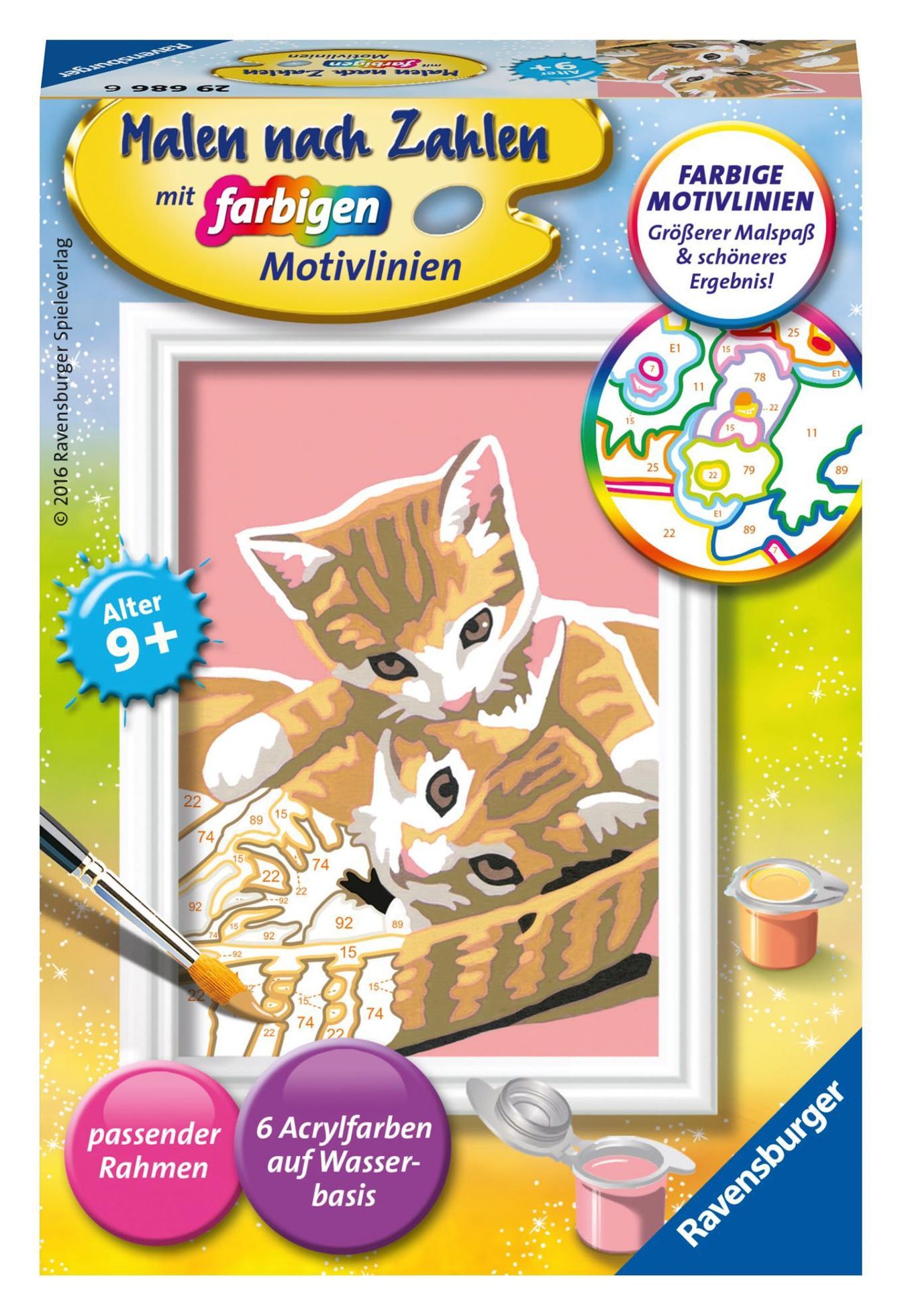 Malen nach Zahlen - Jeder kann malen Mal-Sets, Bildgröße: 8,5 x 12 cm:  Ravensburger Malen nach Zahlen 29686 - Katzenbabys - Kinder ab 9 Jahren |  Weltbild.at