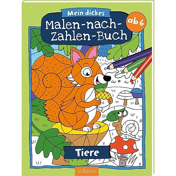 Malen nach Zahlen : Mein dickes Malen-nach-Zahlen-Buch - Tiere