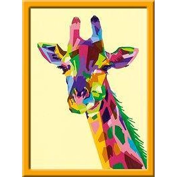 Malen nach Zahlen Trend - Jeder kann malen (Mal-Sets), Bildgröße: 24 x 30 cm: Ravensburger Malen nach Zahlen 28926 - Bunte Giraffe - ab 12 Jahren