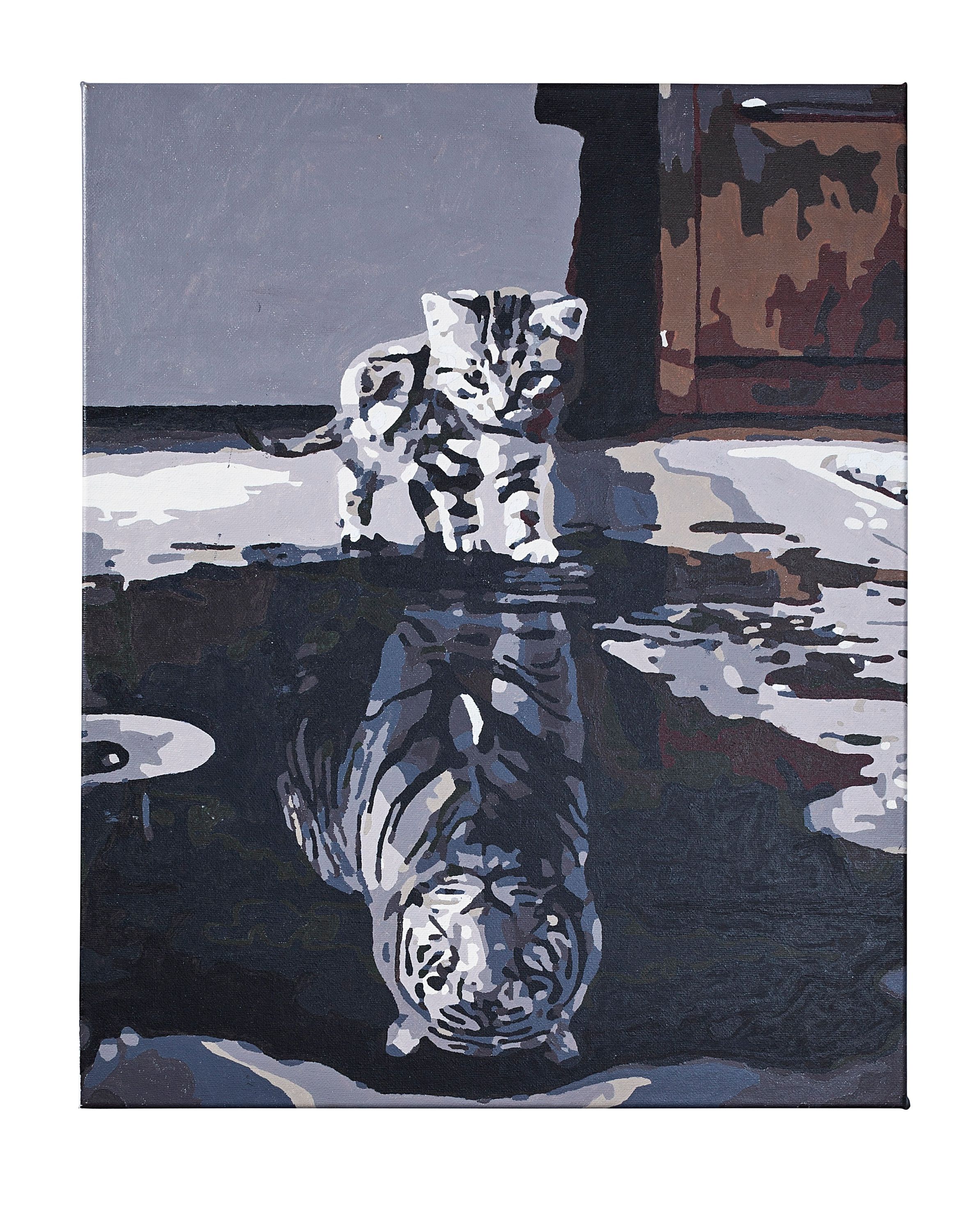 Malen nach Ziffern Katzenspiegelbild Tiger 40 x 50 cm | Weltbild.de