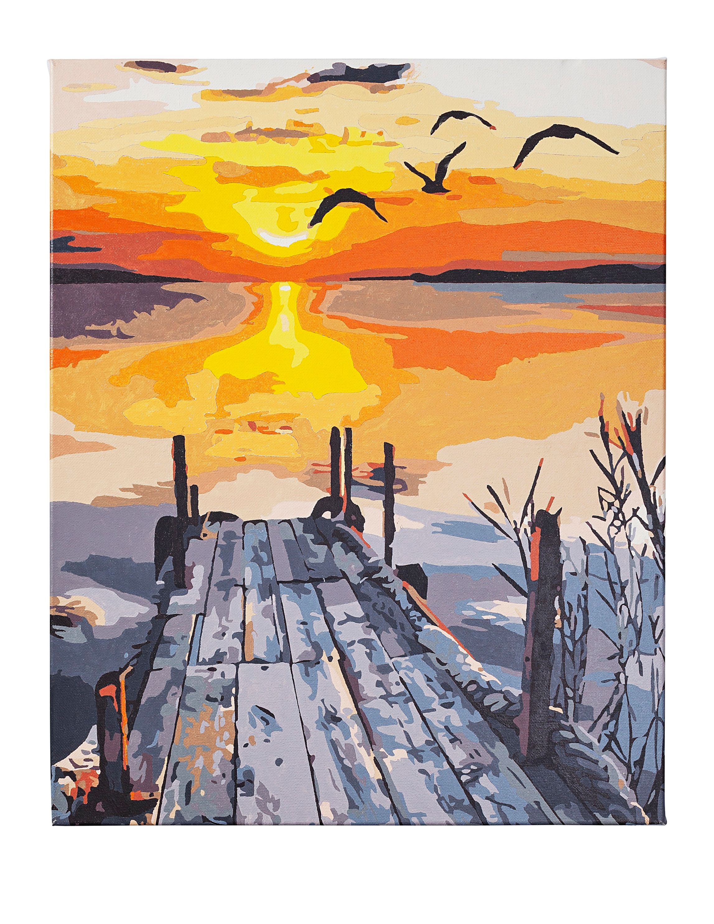 Malen nach Ziffern Sonnenuntergang am Steg 40 x 50 cm | Weltbild.ch
