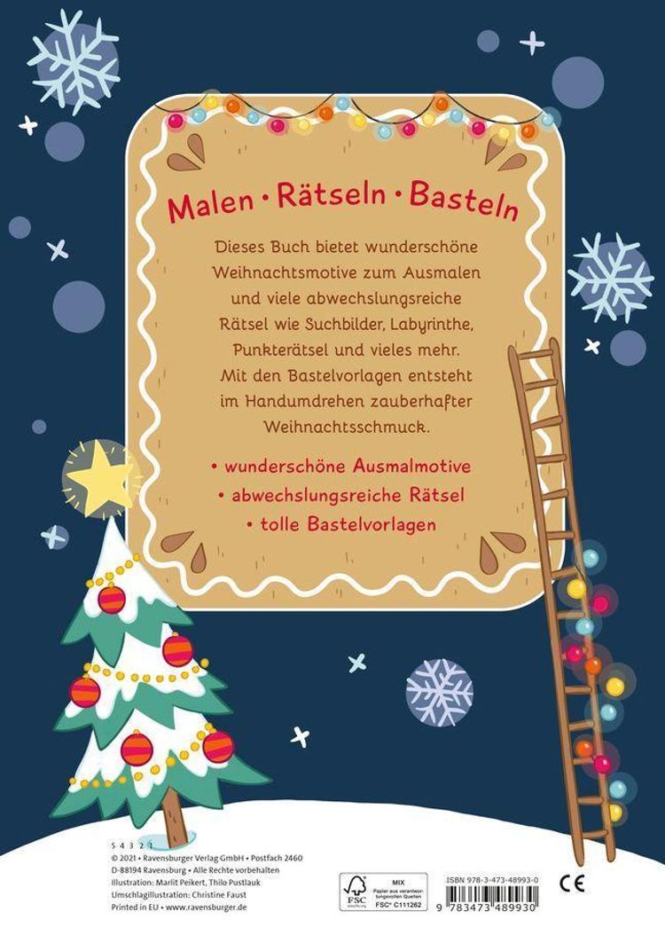 Malen - Rätseln - Basteln: Weihnachten Buch versandkostenfrei bei  Weltbild.de bestellen