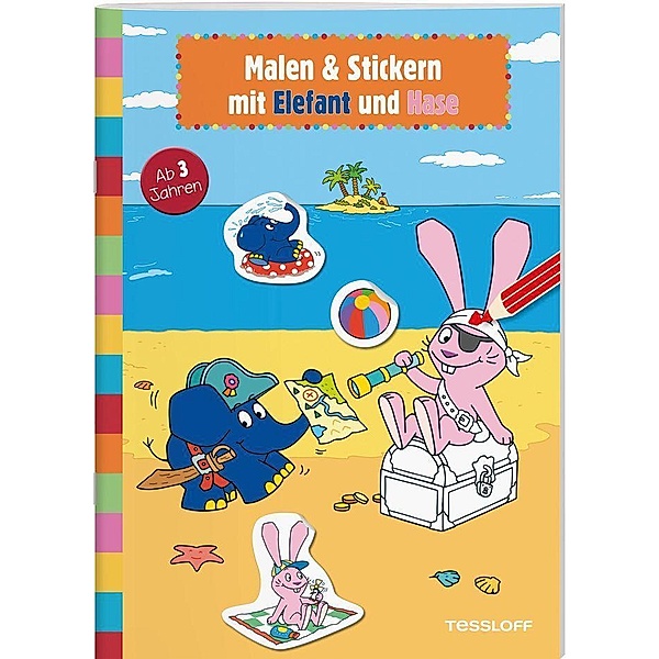 Malen & Stickern mit Elefant und Hase, Katja Baier