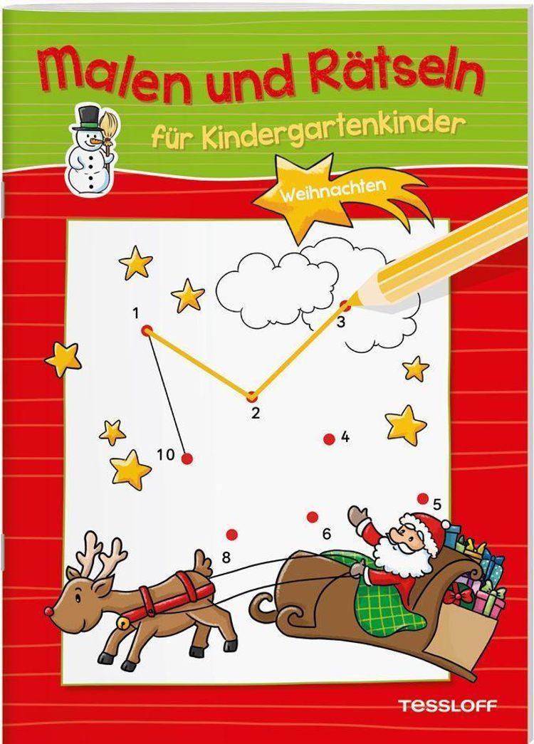 Malen und Rätseln für Kindergartenkinder - Weihnachten Buch jetzt online  bei Weltbild.at bestellen
