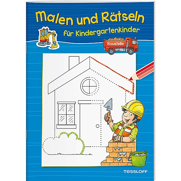 Malen und Rätseln für Kindergartenkinder. Baustelle