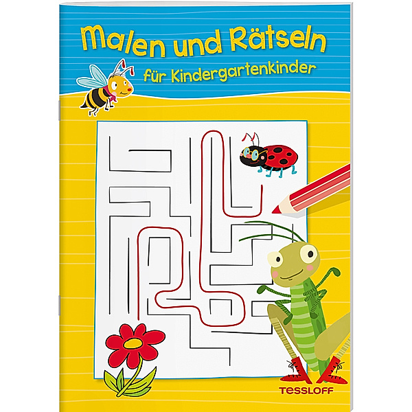 Malen und Rätseln für Kindergartenkinder (Gelb)