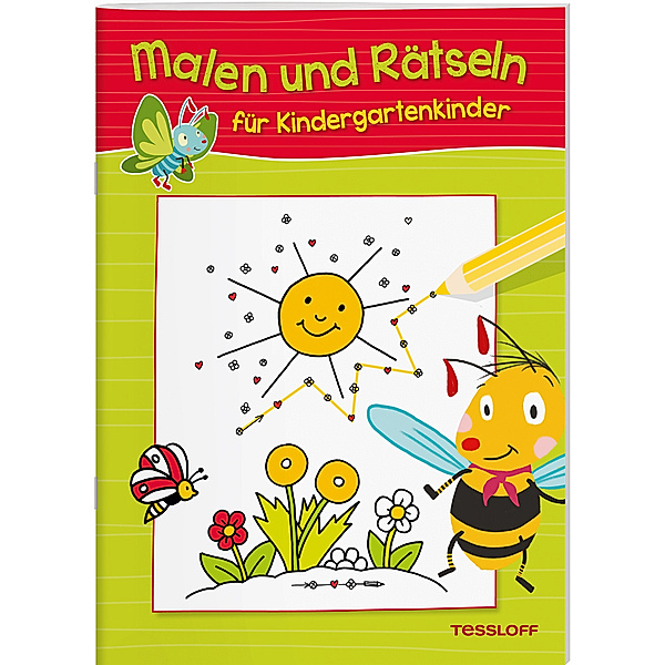 Malen und Rätseln für Kindergartenkinder (Grün)