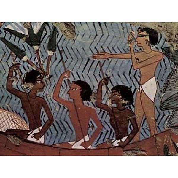 Maler der Grabkammer des Ipi - Grabkammer des Ipi, Szene: Fischfang, Detail: Fischer mit Boot - 1.000 Teile (Puzzle)