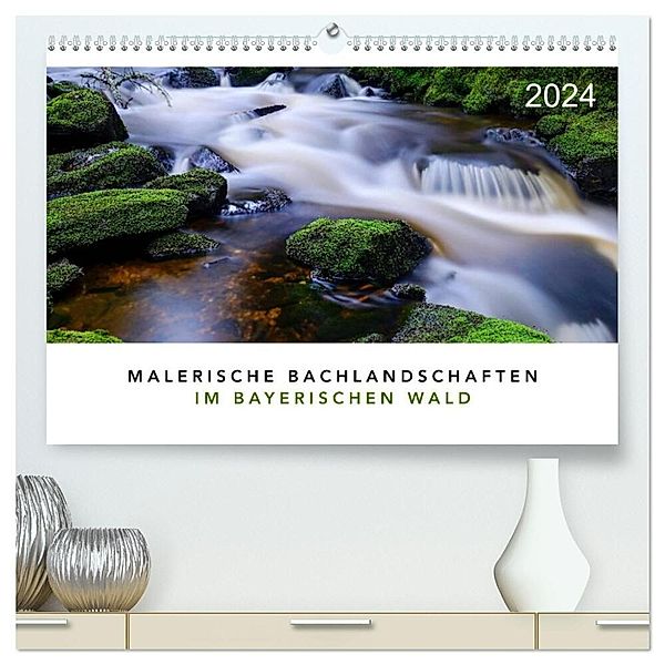 Malerische Bachlandschaften im Bayerischen Wald (hochwertiger Premium Wandkalender 2024 DIN A2 quer), Kunstdruck in Hochglanz, Norbert Maier