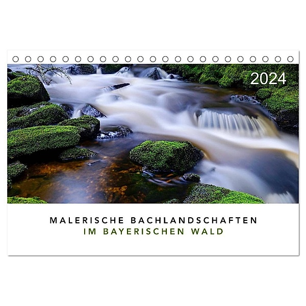 Malerische Bachlandschaften im Bayerischen Wald (Tischkalender 2024 DIN A5 quer), CALVENDO Monatskalender, Norbert Maier
