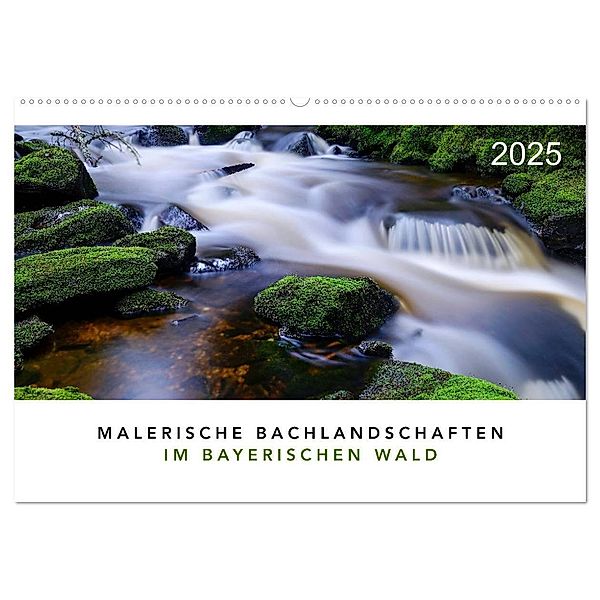 Malerische Bachlandschaften im Bayerischen Wald (Wandkalender 2025 DIN A2 quer), CALVENDO Monatskalender, Calvendo, Norbert maier