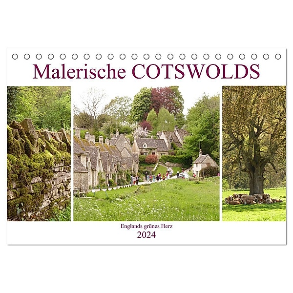 Malerische Cotswolds (Tischkalender 2024 DIN A5 quer), CALVENDO Monatskalender, Gisela Kruse