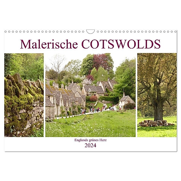 Malerische Cotswolds (Wandkalender 2024 DIN A3 quer), CALVENDO Monatskalender, Gisela Kruse
