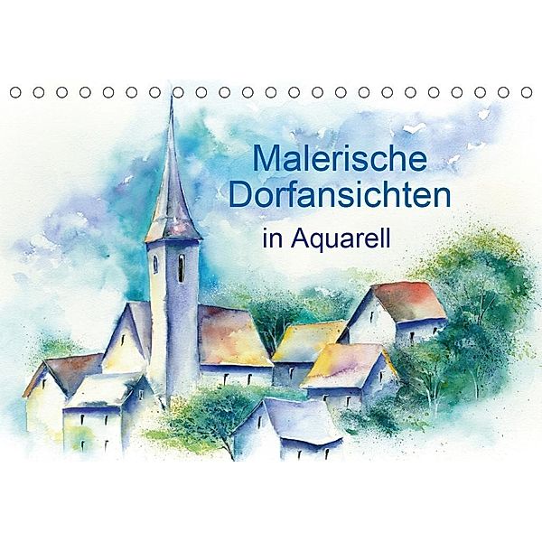 Malerische Dorfansichten in Aquarell (Tischkalender 2020 DIN A5 quer), Jitka Krause