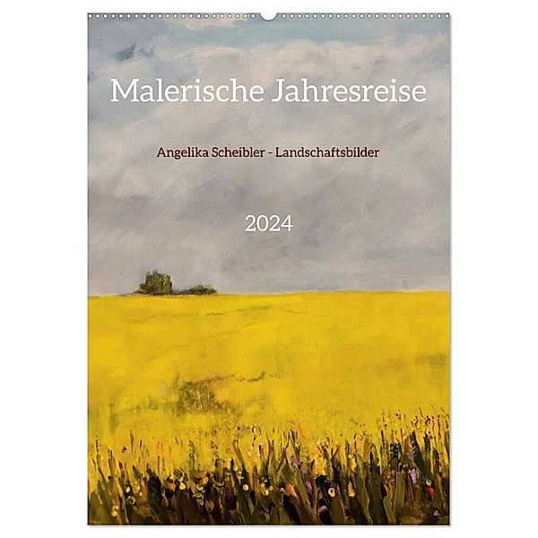 Malerische Jahresreise (Wandkalender 2024 DIN A2 hoch), CALVENDO Monatskalender, Angelika Scheibler