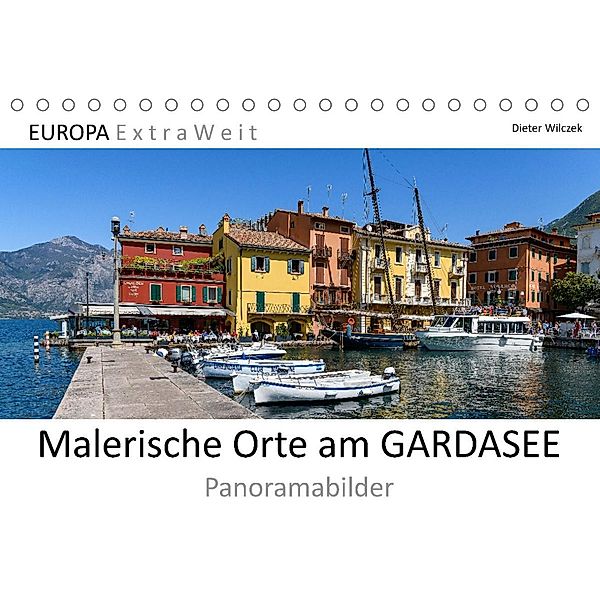Malerische Orte am GARDASEE - Panoramabilder (Tischkalender 2023 DIN A5 quer), Dieter Wilczek